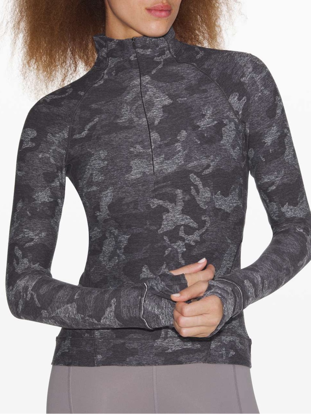 Lululemon Outrun the Elements 1/2 Zip
Incognito Camo HTR Black size 8